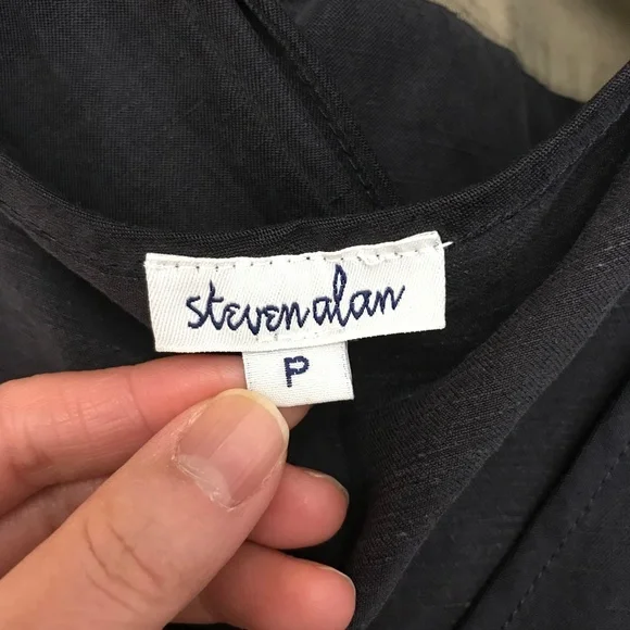 Steven Alan Colorblock Silk & Linen Blend Maxi Dress SP - Picture 12 of 12